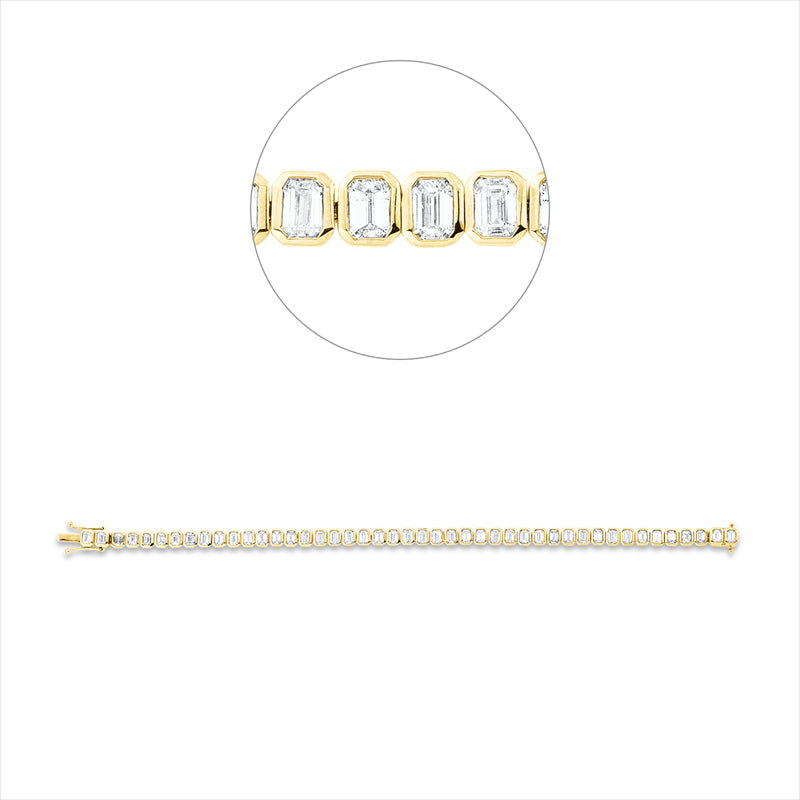 Armband    aus 750/-18 Karat Gelbgold mit 45 Diamanten 6