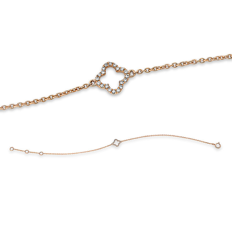 Armband    aus 750/-18 Karat Rotgold mit 20 Diamanten 0