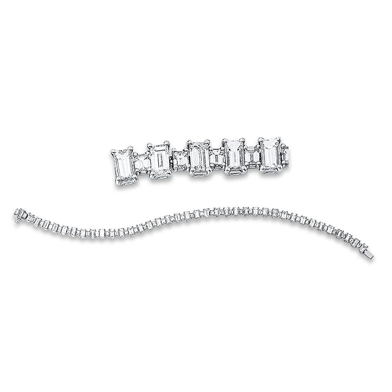 Armband    aus 750/-18 Karat Weißgold mit 76 Diamanten 8