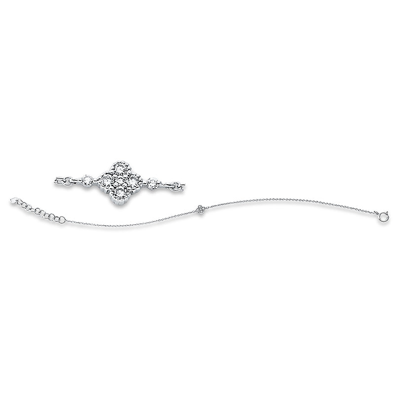 Armband    aus 750/-18 Karat Weißgold mit 7 Diamanten 0