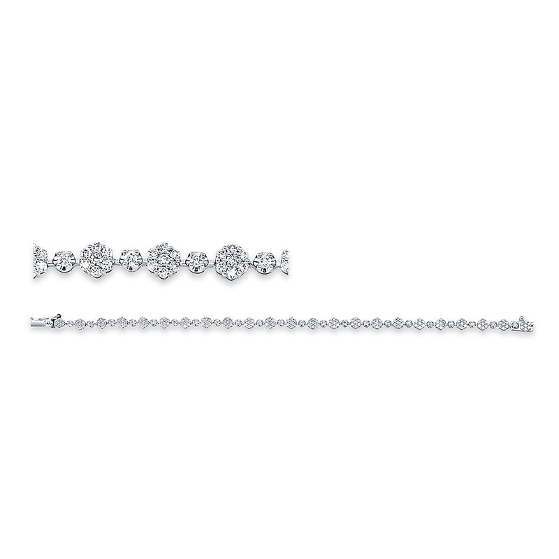 Armband    aus 750/-18 Karat Weißgold mit 183 Diamanten 1