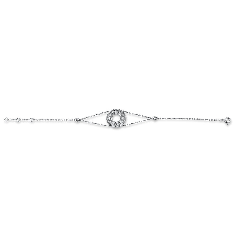 Armband    aus 750/-18 Karat Weißgold mit 99 Diamanten 0