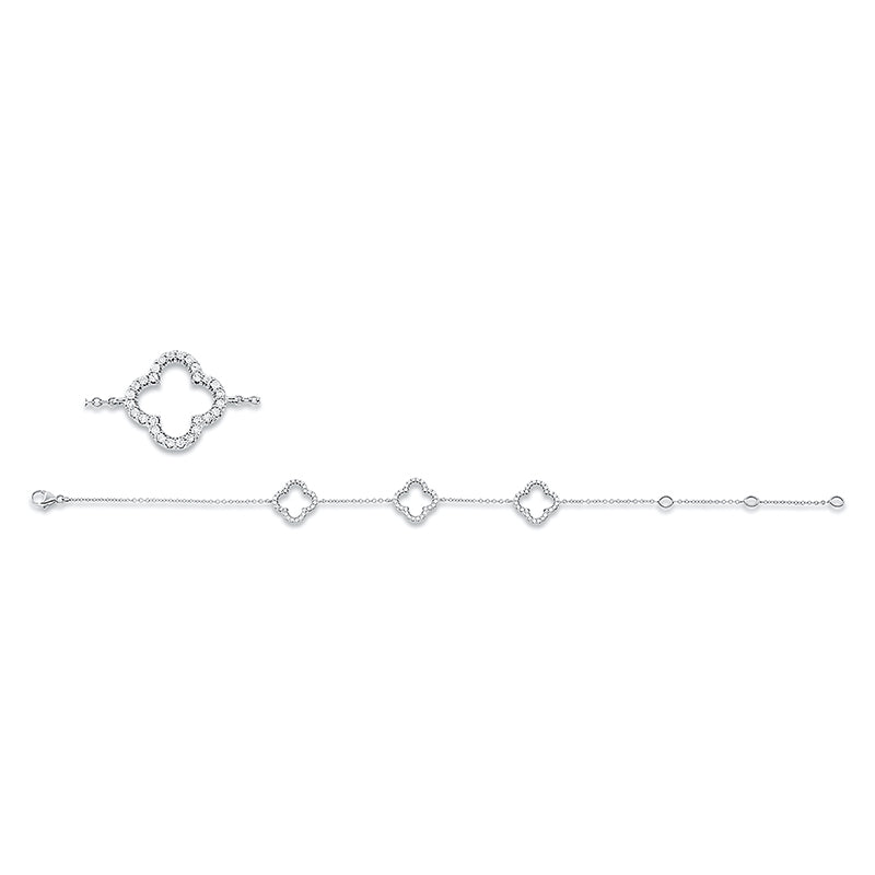 Armband    aus 750/-18 Karat Weißgold mit 84 Diamanten 0
