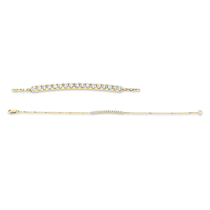 Armband    aus 750/-18 Karat Gelbgold mit 17 Diamanten 0