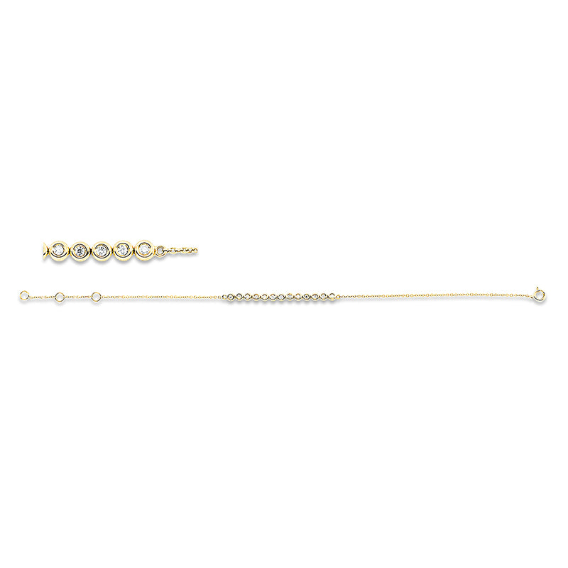 Armband    aus 750/-18 Karat Gelbgold mit 13 Diamanten 0