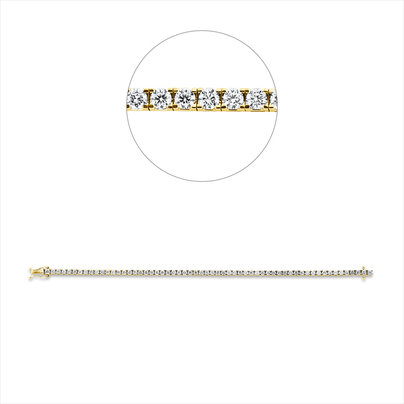 Armband    aus 750/-18 Karat Gelbgold mit 59 Diamanten 4 ct