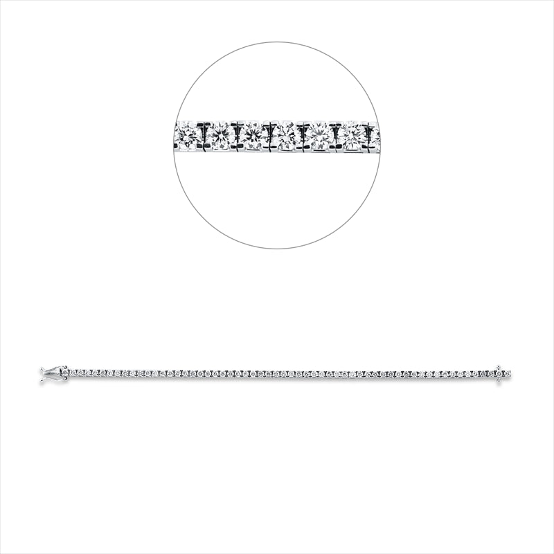 Armband    aus 750/-18 Karat Weißgold mit 59 Diamanten 4 ct