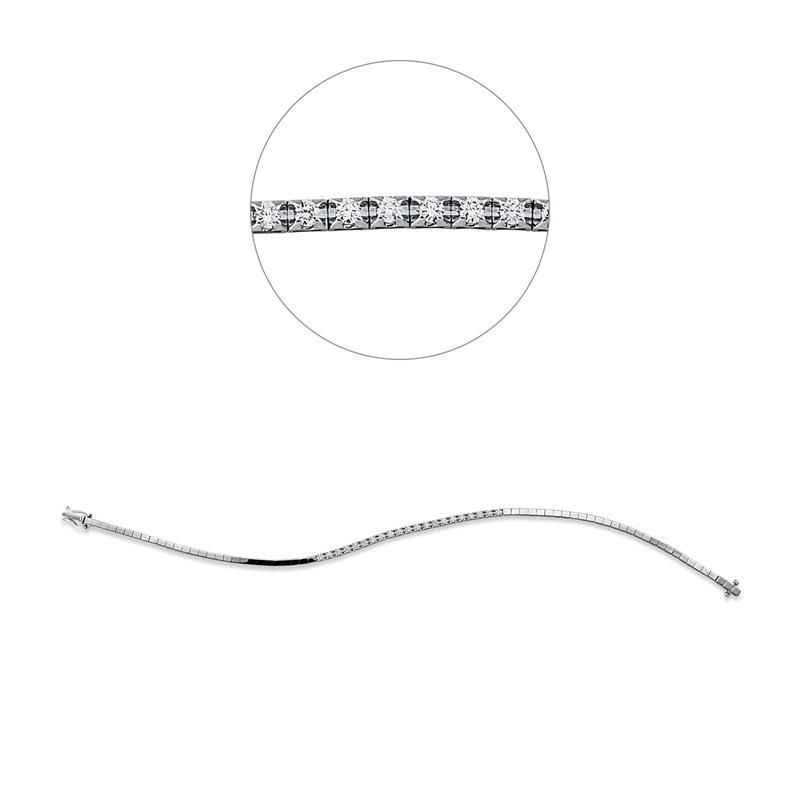 Armband    aus 750/-18 Karat Weißgold mit 21 Diamanten 0