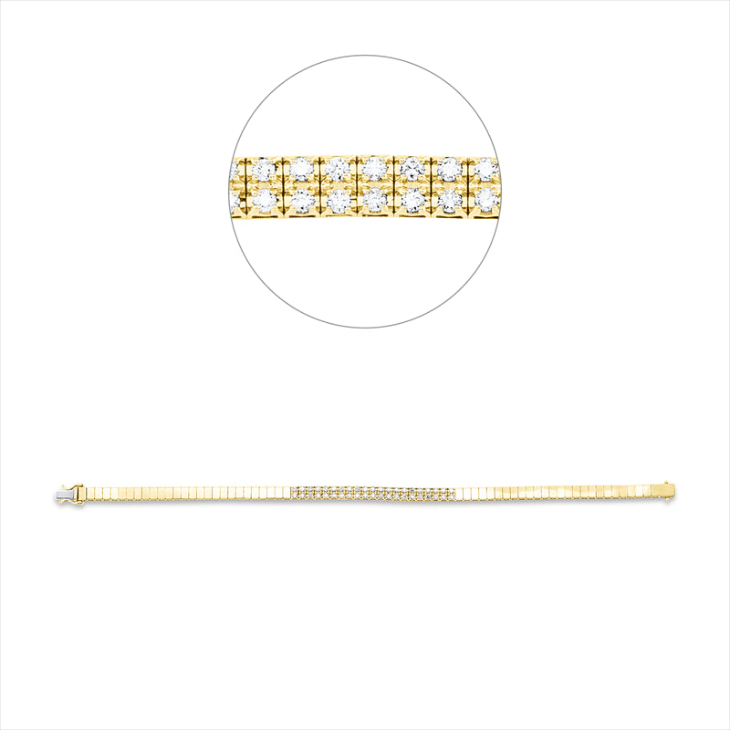 Armband    aus 750/-18 Karat Gelbgold mit 42 Diamanten 0