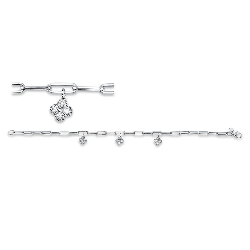 Armband    aus 750/-18 Karat Weißgold mit 15 Diamanten 0