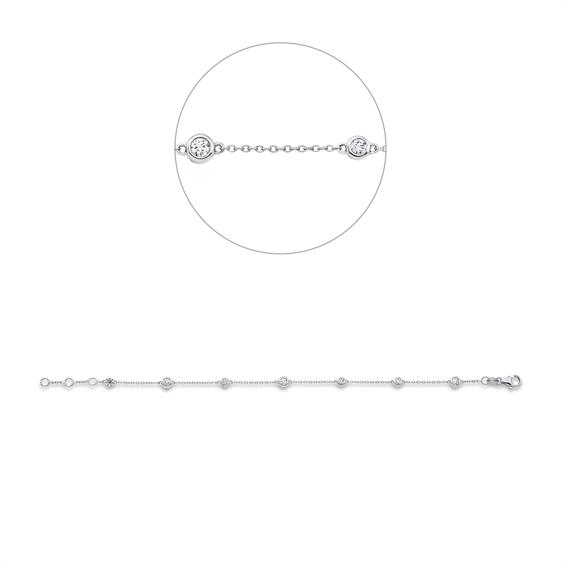 Armband    aus 750/-18 Karat Weißgold mit 65 Diamanten 0