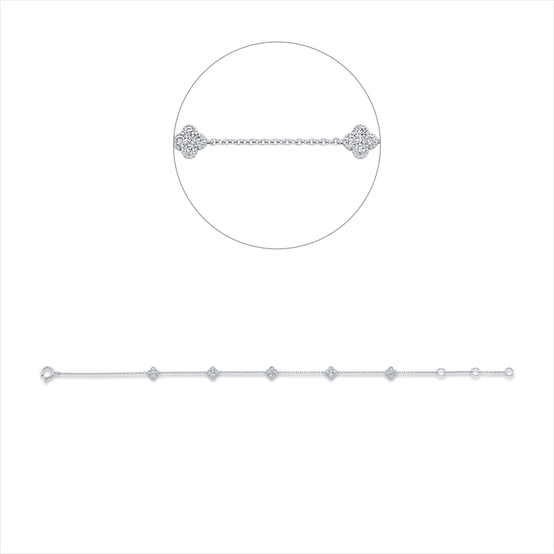 Armband    aus 750/-18 Karat Weißgold mit 25 Diamanten 0