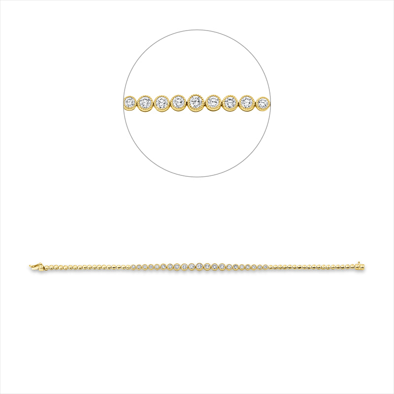 Armband    aus 750/-18 Karat Gelbgold mit 21 Diamanten 1