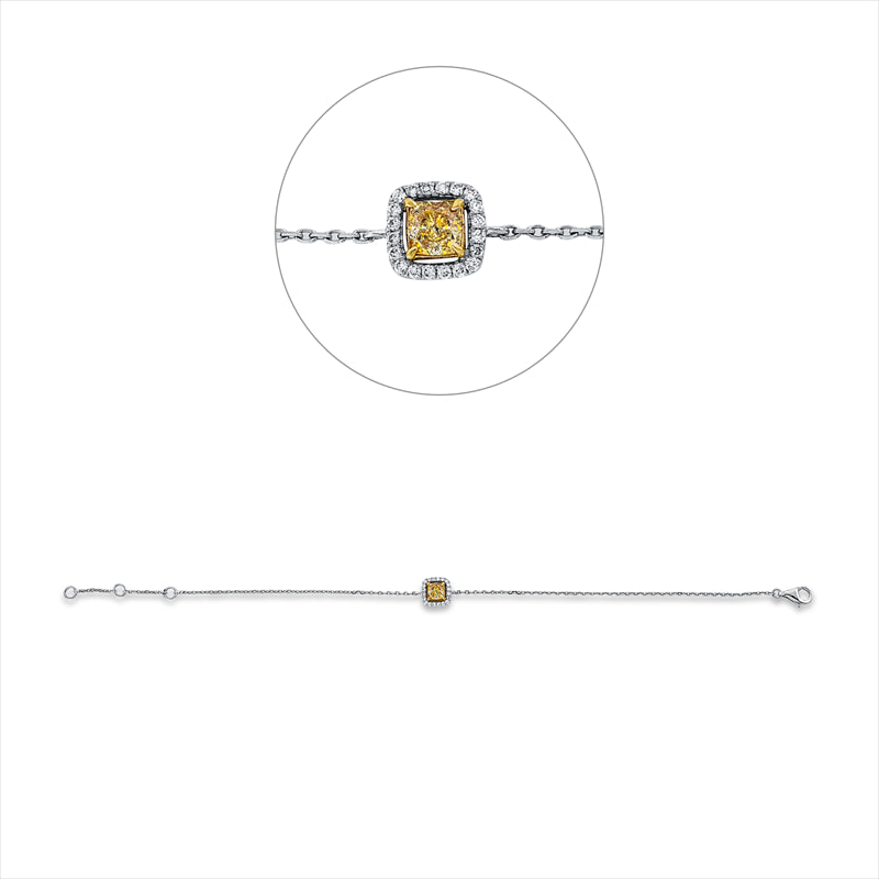 Armband    aus 750/-18 Karat Weißgold / Gelbgold mit 21 Diamanten 0