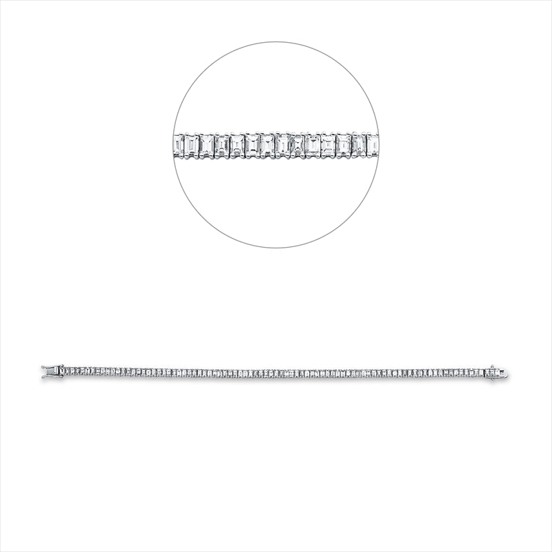 Armband    aus 750/-18 Karat Weißgold mit 86 Diamanten 5