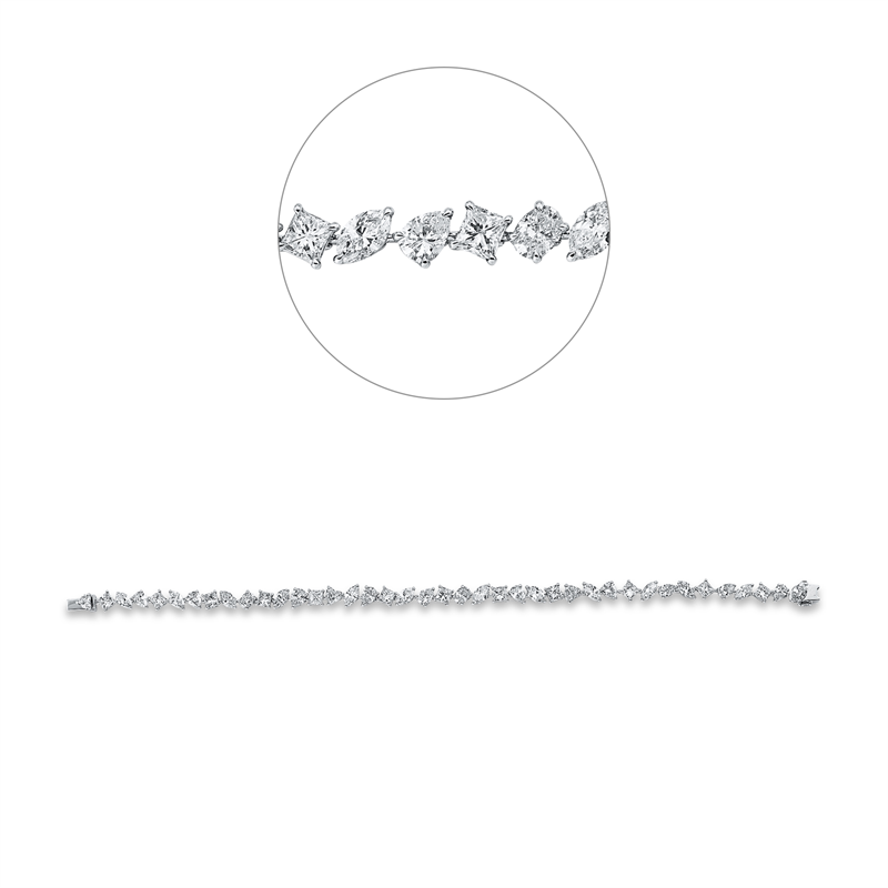 Armband    aus 750/-18 Karat Weißgold mit 40 Diamanten 9