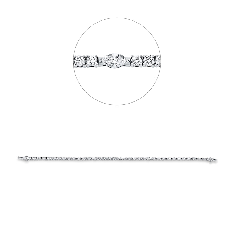 Armband    aus 750/-18 Karat Weißgold mit 70 Diamanten 2