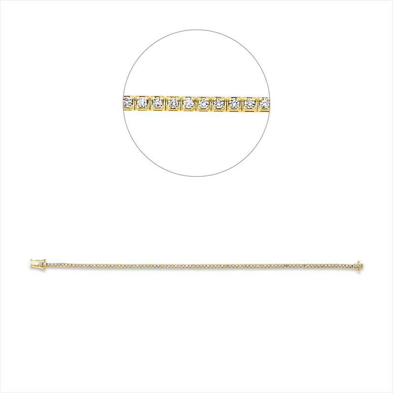 Armband    aus 750/-18 Karat Gelbgold mit 91 Diamanten 1