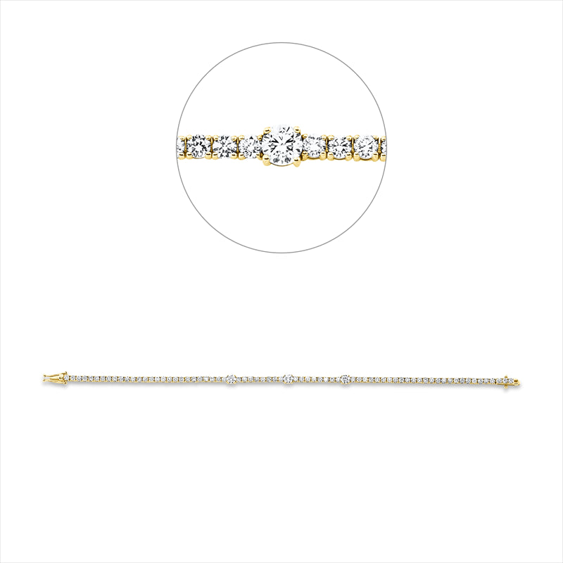 Armband    aus 750/-18 Karat Gelbgold mit 73 Diamanten 3