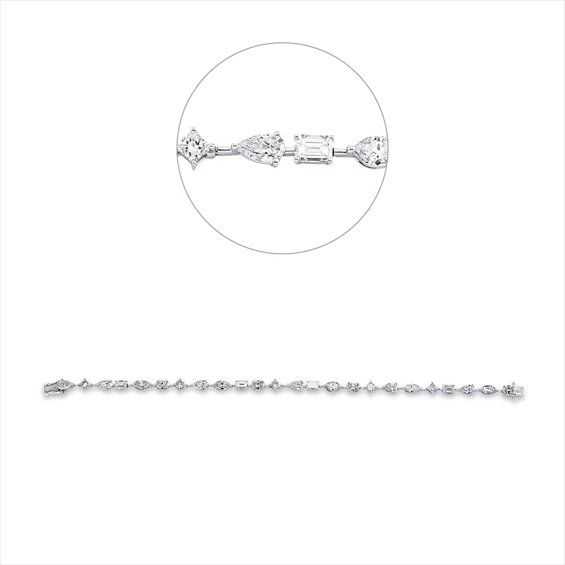 Armband    aus 900/-Platin Platin mit 24 Diamanten 5