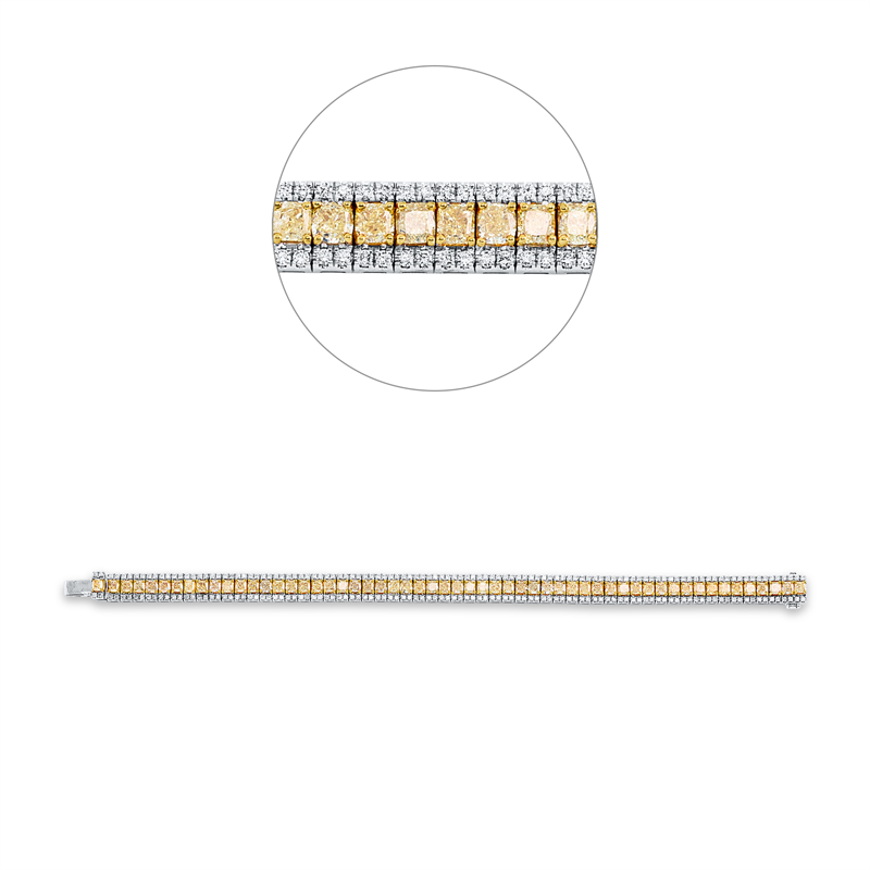 Armband    aus 750/-18 Karat Weißgold / Gelbgold mit 280 Diamanten 10