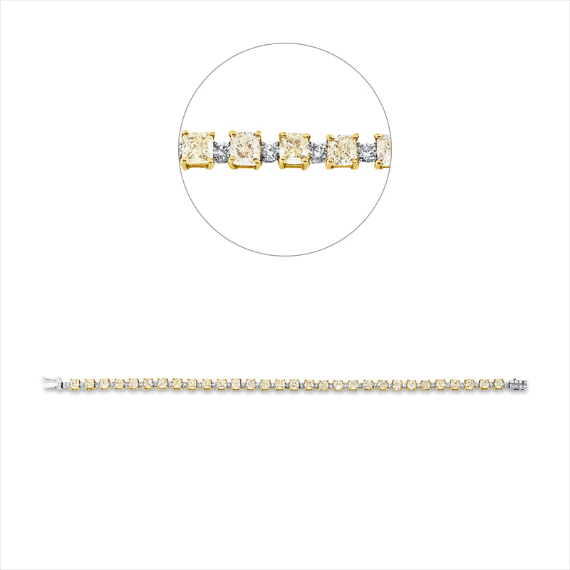 Armband    aus 750/-18 Karat Gelbgold / Weißgold mit 69 Diamanten 9