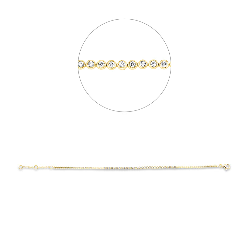 Armband    aus 750/-18 Karat Gelbgold mit 29 Diamanten 0