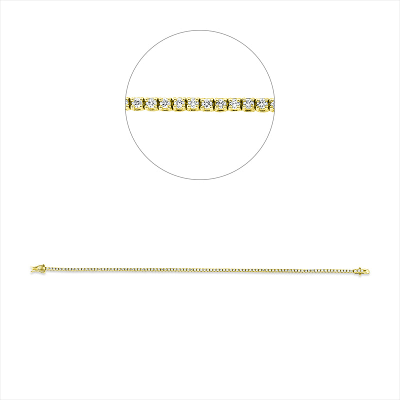 Armband    aus 750/-18 Karat Gelbgold mit 98 Diamanten 1 ct