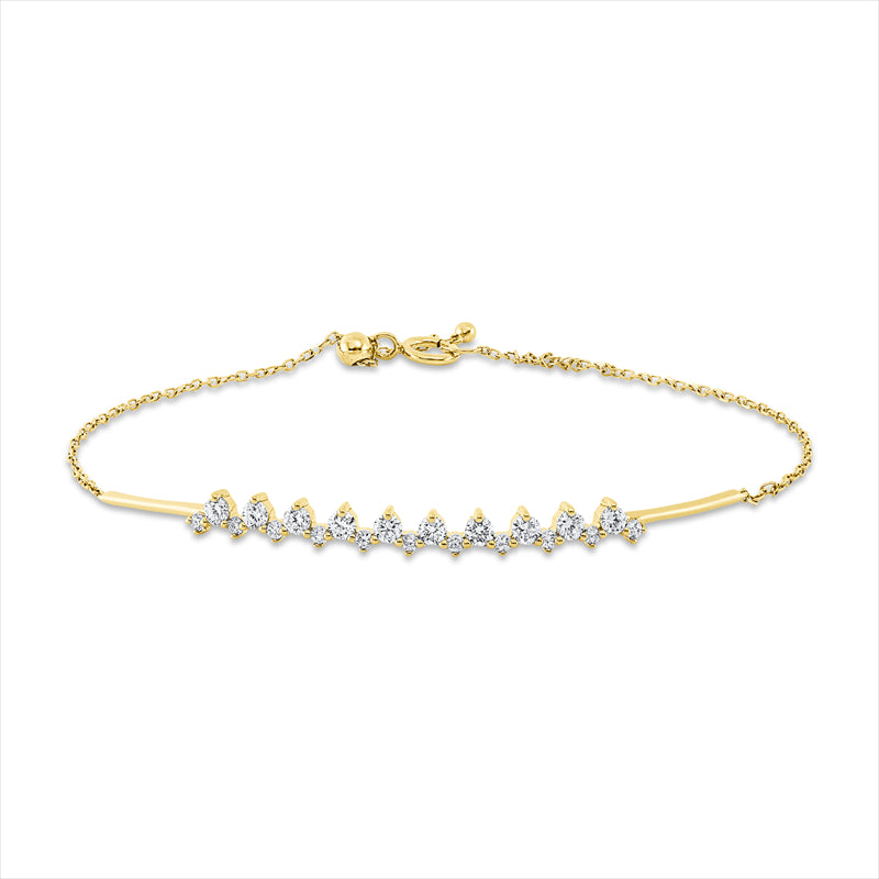 Armband    aus 750/-18 Karat Gelbgold mit 21 Diamanten 0