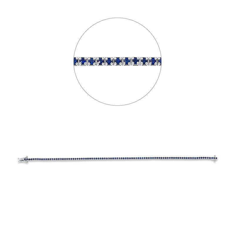 Armband mit Saphir  aus 750/-18 Karat Weißgold  