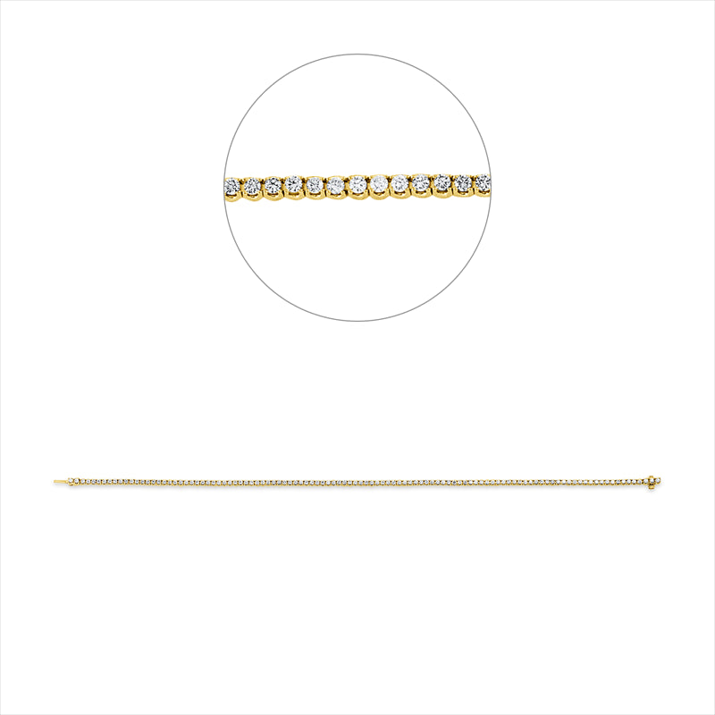 Armband    aus 750/-18 Karat Gelbgold mit 108 Diamanten 1 ct