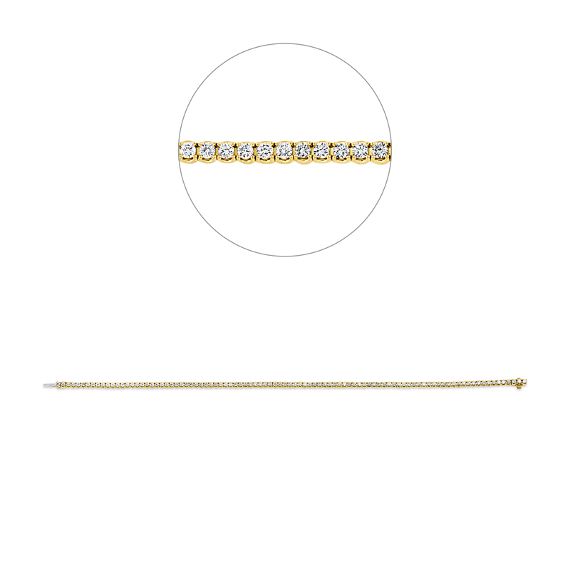 Armband    aus 750/-18 Karat Gelbgold / Weißgold mit 95 Diamanten 1