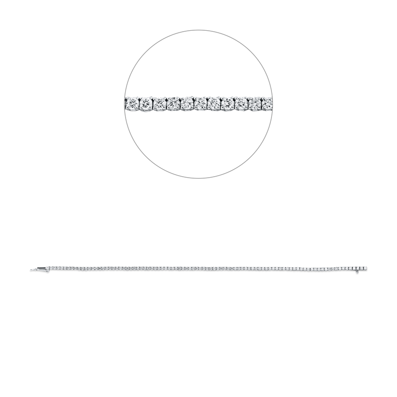 Armband    aus 585/-14 Karat Weißgold mit 100 Diamanten 0