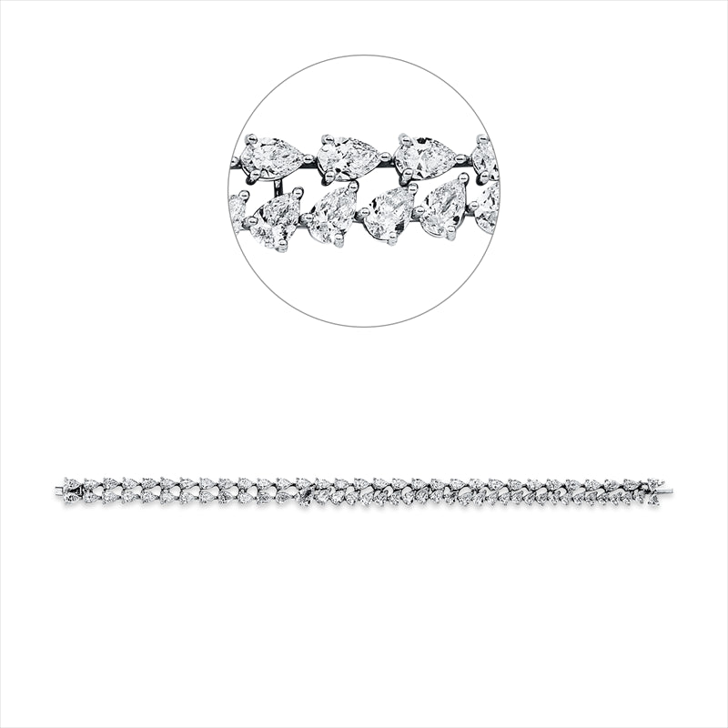 Armband    aus 750/-18 Karat Weißgold mit 70 Diamanten 13