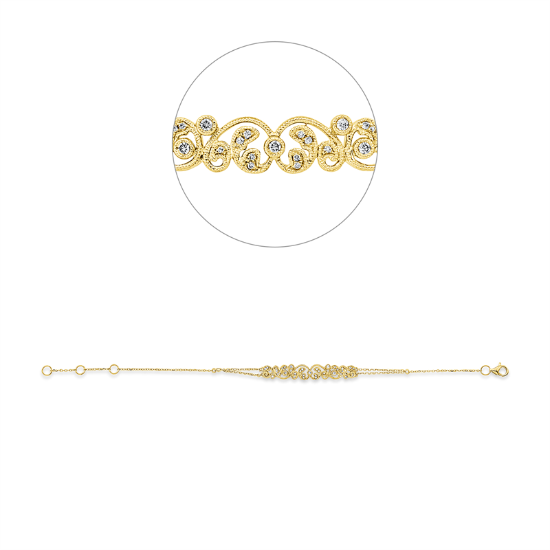 Armband    aus 750/-18 Karat Gelbgold mit 31 Diamanten 0