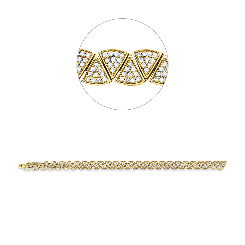 Armband    aus 750/-18 Karat Gelbgold mit 520 Diamanten 2