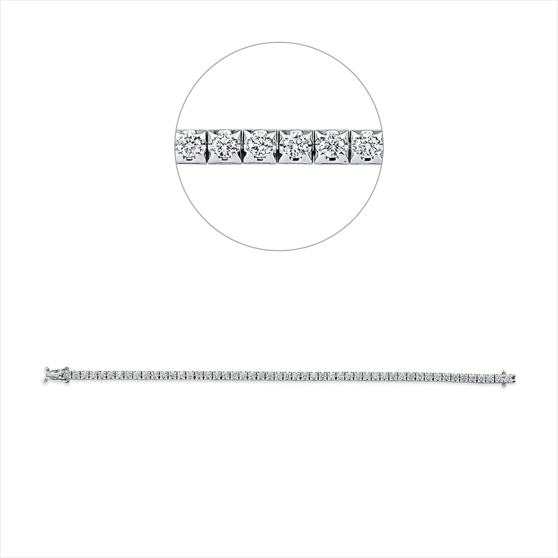 Armband    aus 750/-18 Karat Weißgold mit 51 Diamanten 3 ct