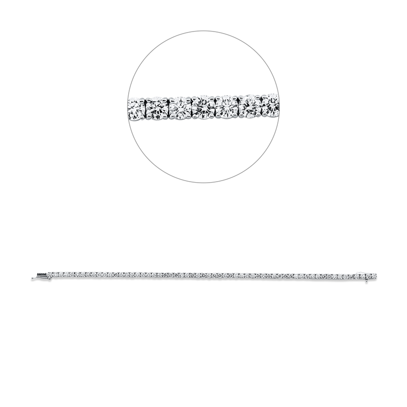 Armband    aus 750/-18 Karat Weißgold mit 60 Diamanten 5