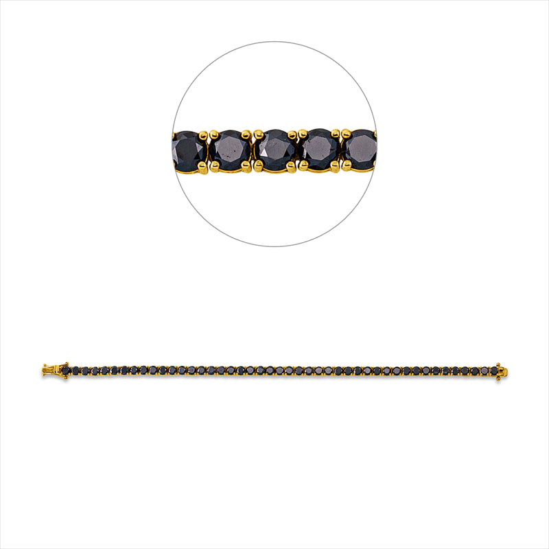 Armband    aus 750/-18 Karat Gelbgold mit 45 Diamanten 10