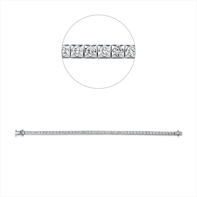 Armband    aus 750/-18 Karat Weißgold mit 50 Diamanten 3