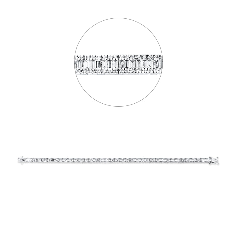 Armband    aus 750/-18 Karat Weißgold mit 467 Diamanten 2 ct