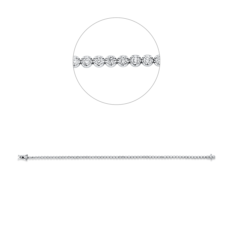Armband    aus 750/-18 Karat Weißgold mit 63 Diamanten 2