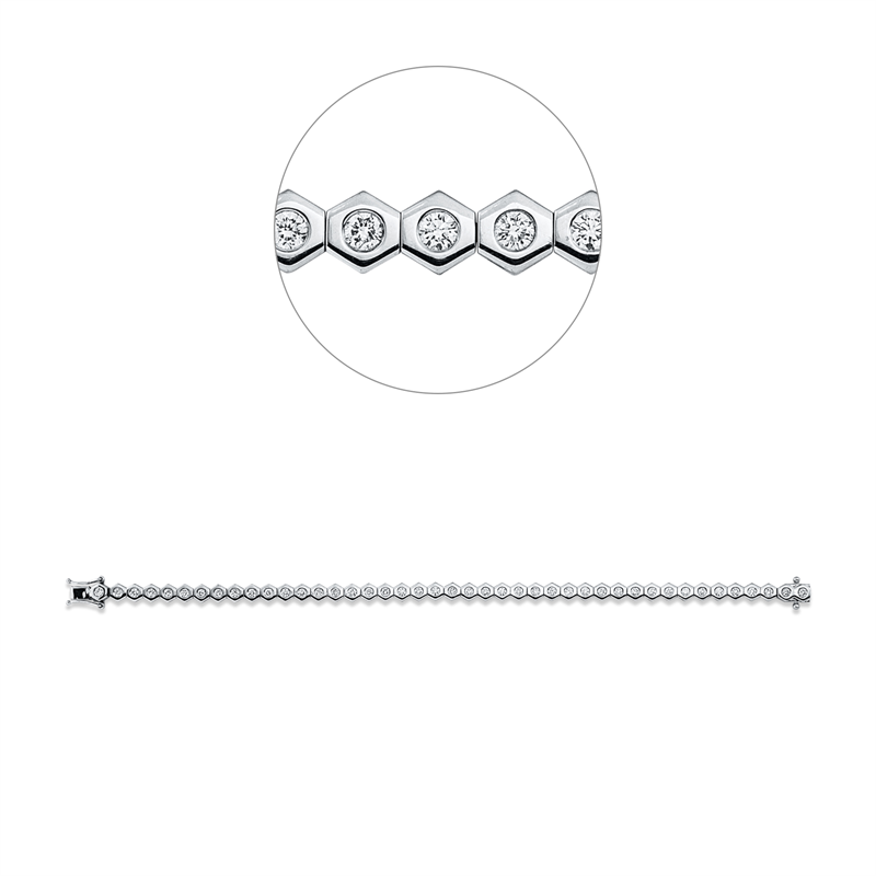 Armband    aus 750/-18 Karat Weißgold mit 43 Diamanten 1