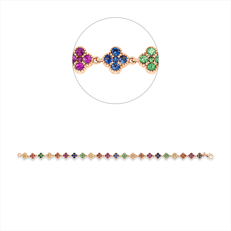 Armband mit Saphir  aus 750/-18 Karat Rotgold MPM_SKIP_FIELD 