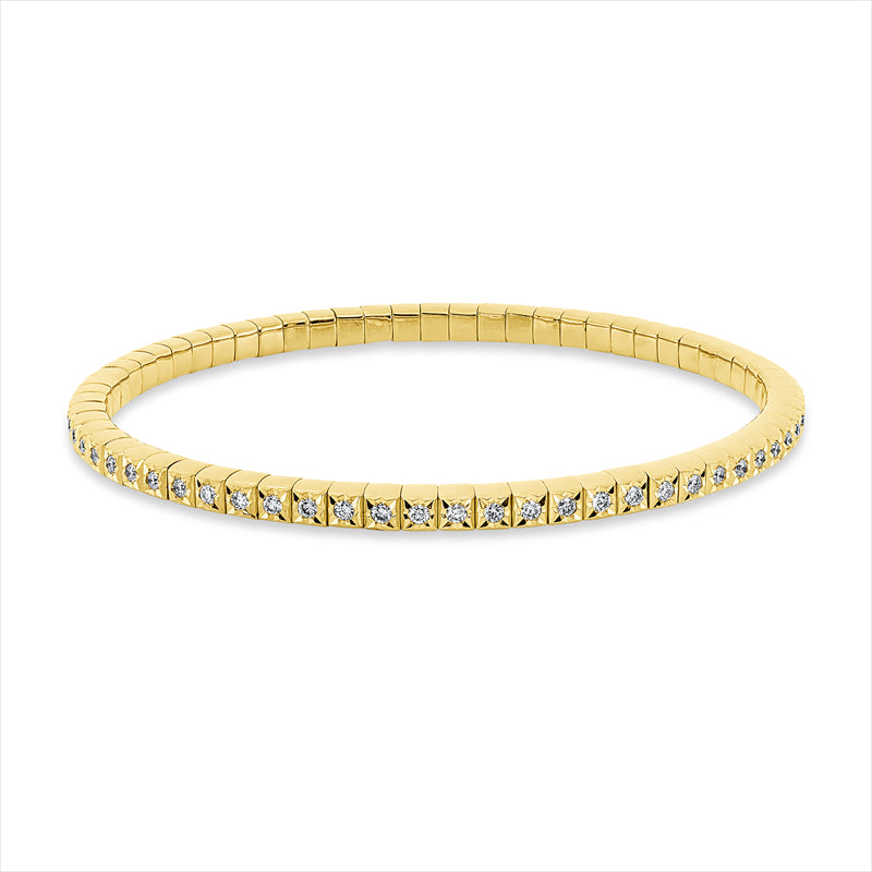 Armband    aus 750/-18 Karat Gelbgold mit 65 Diamanten 1 ct