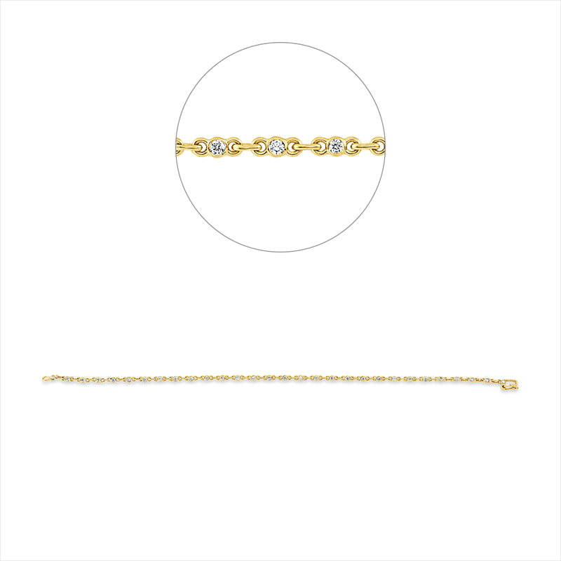 Armband    aus 750/-18 Karat Gelbgold mit 30 Diamanten 0