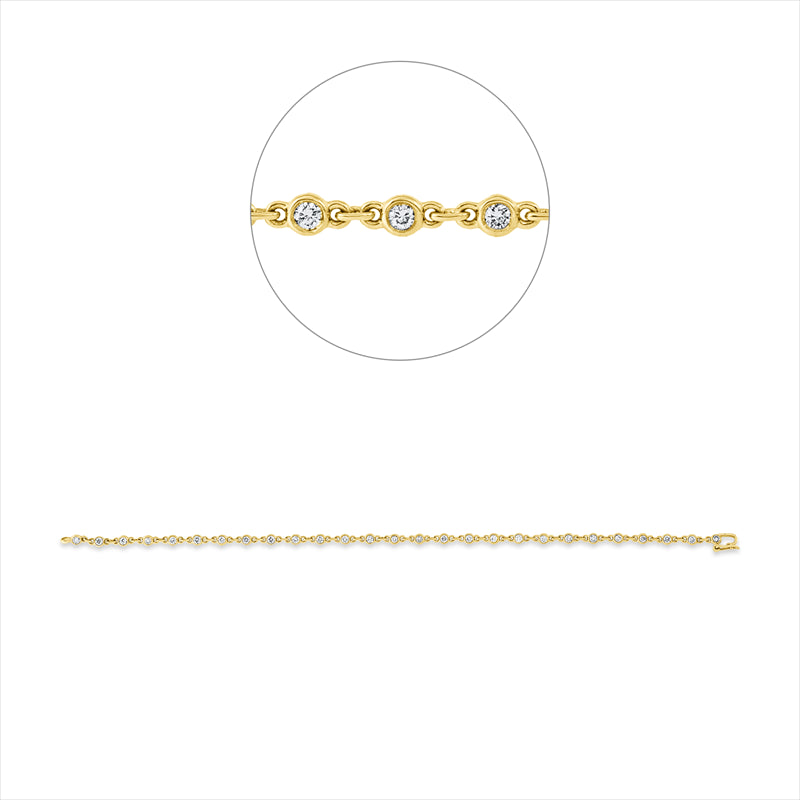 Armband    aus 750/-18 Karat Gelbgold mit 27 Diamanten 1 ct