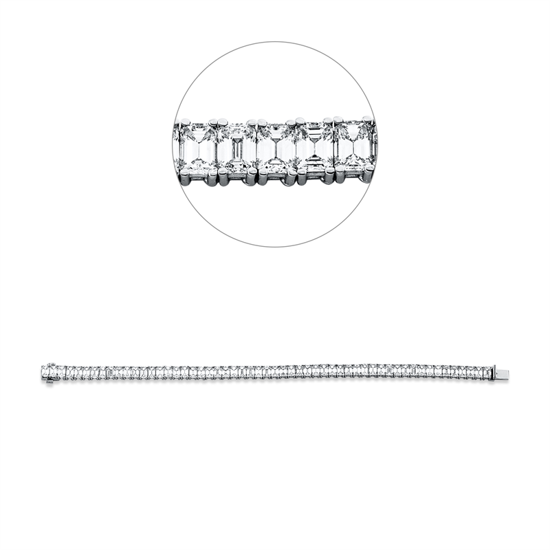 Armband    aus 750/-18 Karat Weißgold mit 55 Diamanten 17