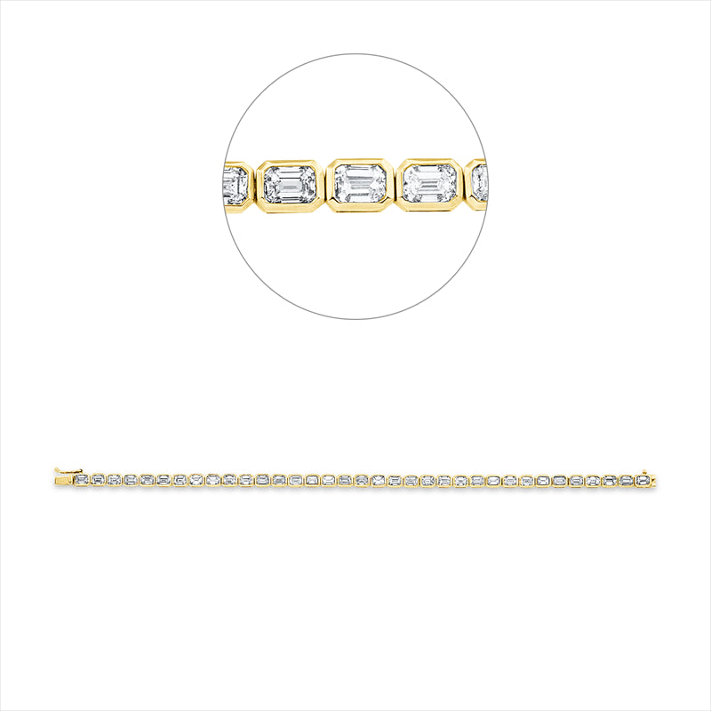 Armband    aus 750/-18 Karat Gelbgold mit 35 Diamanten 6