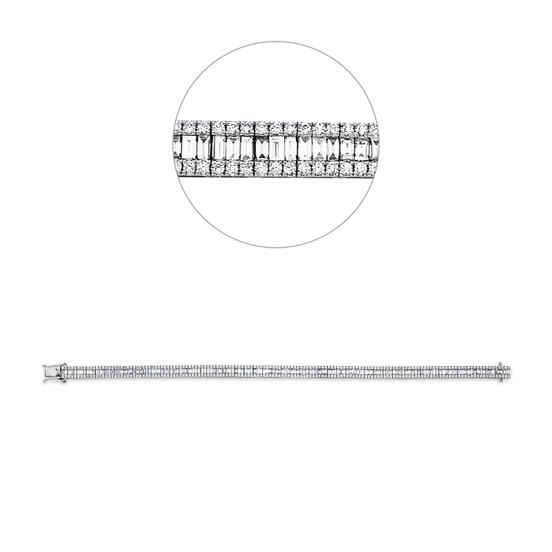Armband    aus 750/-18 Karat Weißgold mit 435 Diamanten 4